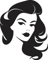 Divine Allure Fashion and Beauty Emblem with Womans Face Glamorous Gaze Womans Face for Fashion vector
