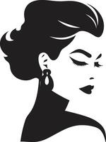 Divine Charm for Womans Face in Fashion Radiant Aura ic Beauty Element in Womans Face vector