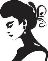 Timeless Tranquility Emblematic for Womans Face Harmony in Features Womans Face for Fashion and Beauty vector