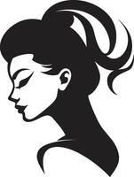 Harmony in Features Womans Face Emblem for Fashion Sublime Beauty of Womans Face in Beauty vector