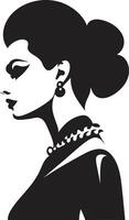 Captivating Charisma of Womans Face for Beauty Infinite Elegance Womans Face Emblem for Fashion vector