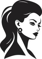 Infinite Elegance Emblematic for Womans Face Effortless Beauty of Womans Face for Fashion vector