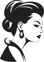 Effortless Beauty Emblematic Element for Womans Face in Beauty Ethereal Elegance Womans Face in Fashion and Beauty vector
