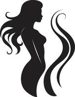 Timeless Tranquility Womans Face Emblem for Fashion Sublime Beauty ic Beauty Element in Womans Face vector