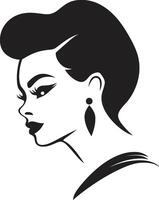 Infinite Elegance Womans Face Emblem for Fashion Effortless Beauty Emblematic Element for Womans Face in Beauty vector