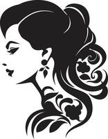 Glowing Glamour of Womans Face for Beauty Timeless Tranquility Emblematic Beauty Element in Womans Face vector