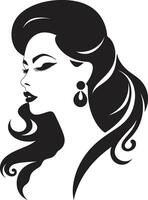 Infinite Elegance Womans Face Emblem for Fashion Effortless Beauty Emblematic Element for Womans Face in Beauty vector