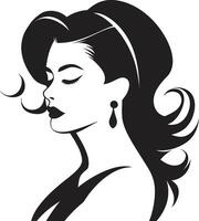 Divine Charm for Womans Face in Fashion Sculpted Serenity ic Beauty Element in Womans Face vector