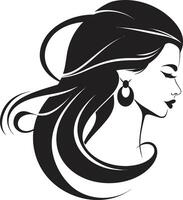 Ethereal Elegance for Womans Face Refined Beauty Emblematic for Fashion vector