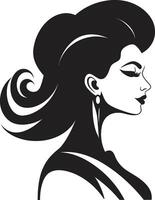 Captivating Charisma of Womans Face for Beauty Infinite Elegance Womans Face Emblem for Fashion vector