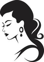 Refined Beauty Emblematic for Fashion Sculpted Sophistication Womans Face vector