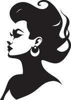 Elegance Unveiled Emblematic Beauty Flawless Features Womans Face vector