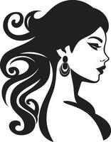 Sculpted Serenity of Womans Face Elegance Unveiled Emblematic Beauty vector