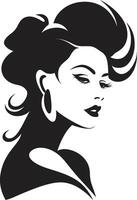 Feminine Flourish for Womans Face Classic Contour Emblematic Beauty vector