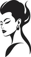 Portrait of Elegance Emblematic Beauty Stylish Symmetry Womans Face vector