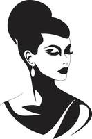 Chic Contours ic Fashion and Beauty Emblem Divine Essence for Womans Face vector