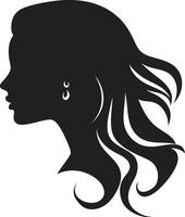 Ethereal Elegance ic Fashion and Beauty Emblem Refined Beauty for Womans Face vector