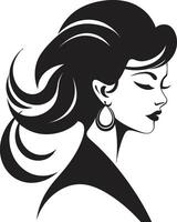 Divine Beauty Womans Face Serene Sophistication Fashion and Beauty vector