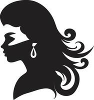 Chic Contours Fashion and Beauty Emblem Divine Essence for Womans Face vector