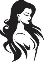 Serene Glamour Emblematic Beauty Glowing Grace Womans Face vector