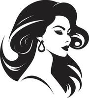 Sculpted Serenity Emblematic for Beauty Timeless Charm Womans Face vector