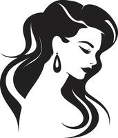 Aesthetic Allure for Womans Face Portrait of Elegance Emblematic Beauty vector