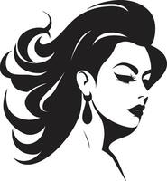 Glamorous Gaze Fashion and Beauty Emblematic Element Feminine Flourish Element for Womans Face vector