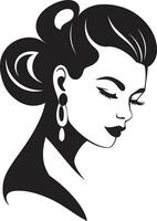 Aesthetic Allure for Womans Face Portrait of Elegance Emblematic Beauty vector