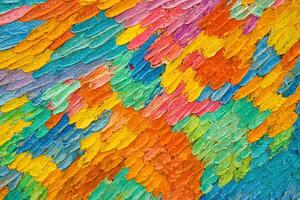 Colorful abstract oil painting art background. Texture of canvas and oil. photo