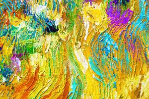 Colorful abstract oil painting art background. Texture of canvas and oil. photo