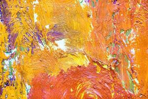 Colorful abstract oil painting art background. Texture of canvas and oil. photo