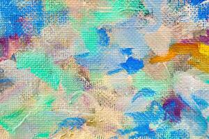 Colorful abstract oil painting art background. Texture of canvas and oil. photo