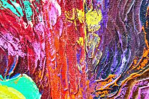 Colorful abstract oil painting art background. Texture of canvas and oil. photo