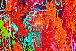 Colorful abstract oil painting art background. Texture of canvas and oil. photo