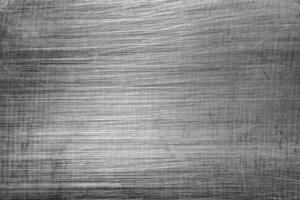 Monochrome texture of shiny scratched metal. Abstract background. photo