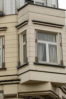 details of a 120 year old residential building in the city photo