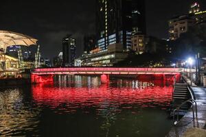 Singapore, 2024 - Colorful of Clarke Quay in downtown Singapore at night photo