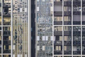 Facade of modern building in Singapore photo