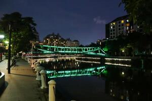 Singapore, 2024 - waterfront road viewed from esplanade at night photo