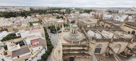 Sevilla street view from Giralda tower, phone photo, Sevilla, Andalucia, Spain, April 2024 photo