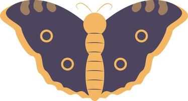 Adorable Butterfly Illustration in Flat Cartoon Design. Isolated on White Background. vector