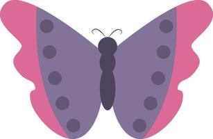 Adorable Butterfly Illustration in Flat Cartoon Design. Isolated on White Background. vector