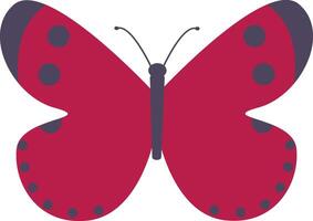 Adorable Butterfly Illustration in Flat Cartoon Design. Isolated on White Background. vector