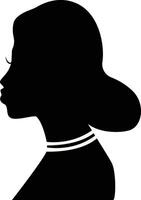 Black History Month Women's Silhouette. Isolated Black Silhouette with Accessories vector