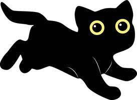 Happy International Cat Day Silhouette. Illustration with Flat Cartoon Design vector