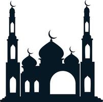 islámico mezquita silueta. ramadhan kareem mezquita. ilustración diseño vector