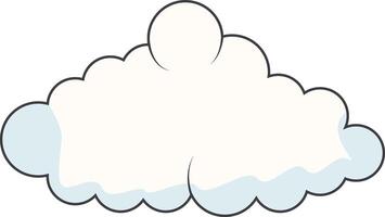 Cartoon Clouds on White Background. For Comic Ornament vector