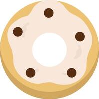 Sweet Donuts Illustration with Sprinkles. Delicious Cake. Flat Cartoon Style. Isolated on White Background vector