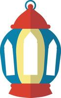 Ramadan Kareem Lantern Icon with Flat Cartoon Design. Arabic Lantern for Template Background vector