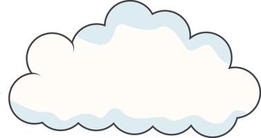 Cartoon Clouds on White Background. For Comic Ornament vector